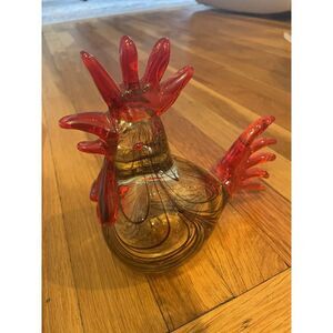 Hand Blown Studio‎ Art Glass Rooster Chicken Figure Robert William